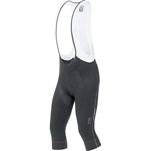 GORE BIKE WEAR Herren Warme 3/4 Rennrad-Hose mit Trägern, Sitzpolster, GORE Selected Fabrics, OXYGEN Partial Thermo Bibtights ¾ +, Größe L, Schwarz, WWOXMQ