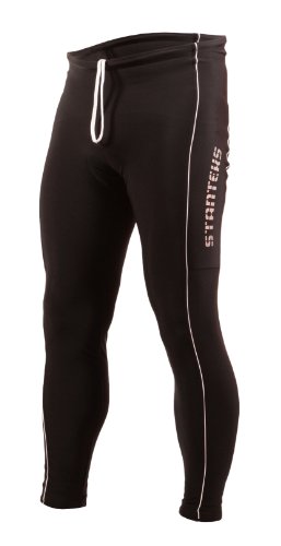 Stanteks Radhose Lang Fahrradhose Radlerhose ohne Träger Coolmax Sitzpolster Reflektoren M0 (L (50/52), Schwarz)