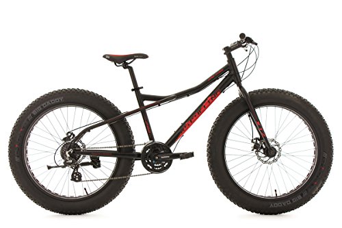 KS Cycling Fahrrad Mountainbike 26 Fatbike SNW2458 Aluminiumrahmen schwarz, 380M