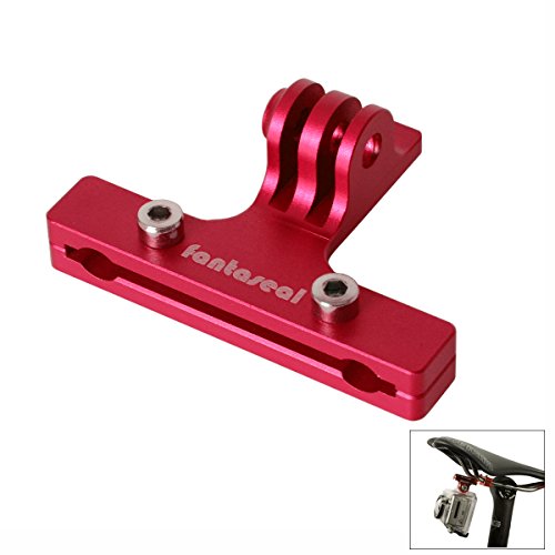 Fantaseal® Actioncam Fahrradhalterung Aluminium Fahrrad Halter für Mountain Bike Befestigung Road bike Zubehör Rennrad 2 Schienen Sattelhalter Fahrrad Sitz Halterung Velo Sattel Halterung Rennrad Halterung für GoPro für GoPro Hero5 / Hero5 Session / Hero4 Session / Hero4 / 3+ / 3 + SJCAM Garmin Virb Xiaomi Yi DBPOWER Qumox Vic Tsing + GoPro ähnliche Actioncam- Rot