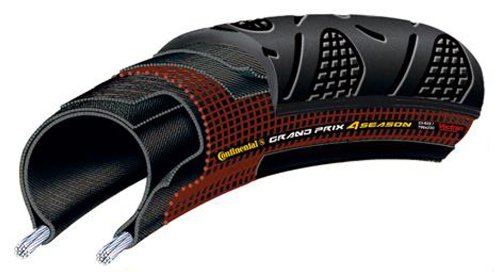 Continental Reifen Rennrad Grand Prix 4-Season, Double Vectran Breaker + DuraSkin, black-black duraskin foldable, 700 x 25C, 100175