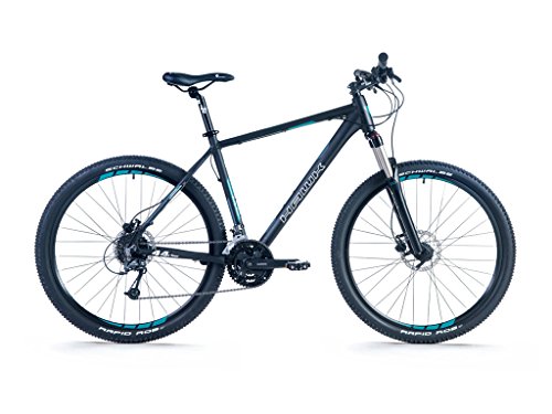 HAWK Bikes Fourtyfour 27,5 – Mountainbike Hardtail 27,5 Zoll – 27-Gang Shimano Deore mit Federgabel und Scheibenbremsen (M)