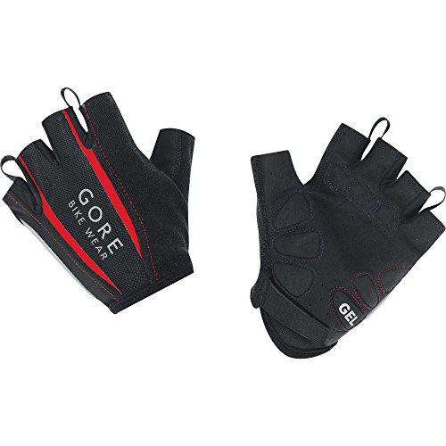 GORE BIKE Wear Herren Kurzfinger-Rennrad -Handschuhe, Atmungsaktiv, GORE Selected Fabrics, POWER 2.0 Gloves, Größe 10, Schwarz/Rot, GSPOWE