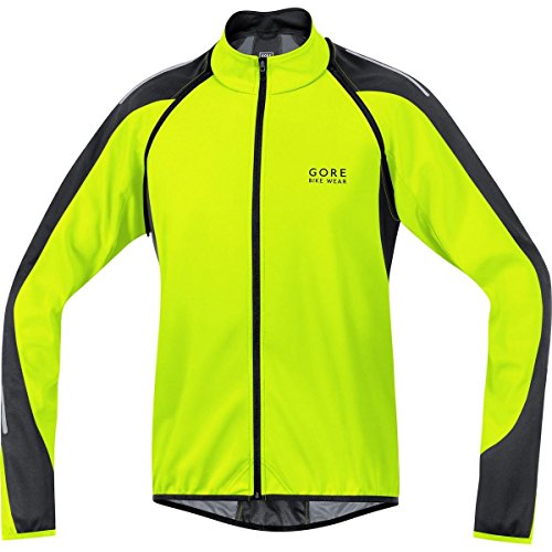 GORE BIKE WEAR 3 in 1 Herren Soft Shell Rennrad-Jacke, Jersey und Weste, GORE WINDSTOPPER, PHANTOM 2.0 WS SO Jacket, Größe: XL, Neon Gelb/Schwarz, JWPHAM