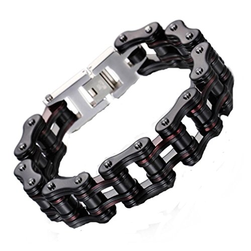 GYJUN Herren Fahrrad Kette Armband coole Biker Fahrrad Kette Armband Mode 316L Edelstahl Hand Kette Geschenk 2016 , one size