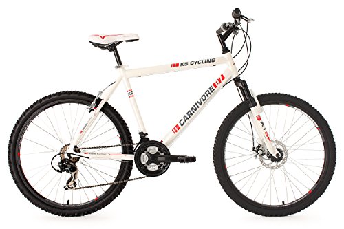 KS Cycling Fahrrad Mountainbike Hardtail Carnivore RH, Weiß, 26 Zoll, 540M