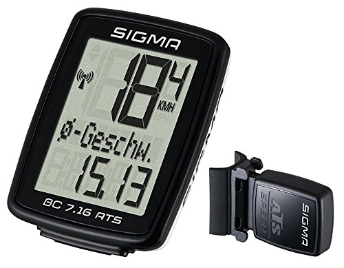 Sigma BC 7.16 Ats Fahrradcomputer, Black, One size