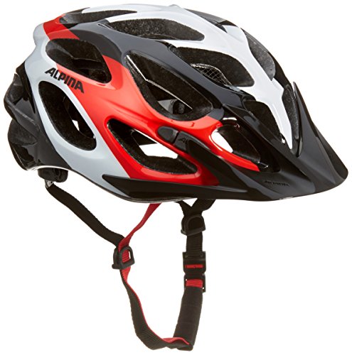 Alpina Unisex Radhelm Mythos 2.0, black/white/red, 57-62cm, 9672331