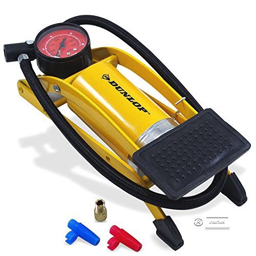 Dunlop Luftpumpe Fußpumpe Fahrradpumpe Autopumpe Manometer Profi Pumpe