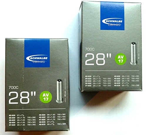 2x Schwalbe AV17 AV 17 Schlauch 28 x 1,2 – 1,75 28/47-622 28