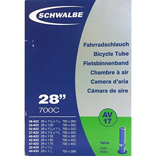 SCHWALBE Fahrradschlauch AV17 mit Autoventil ~ 27