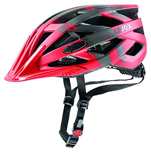 UVEX Erwachsene I-VO CC Radhelm, Red-Dark Silver Mat, 56-60 cm