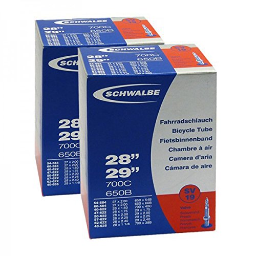 2x Schwalbe Fahrrad Schlauch 27.5-29 Zoll SV19 28×1.5-2.35 40-62/584-622 NR.19 SV