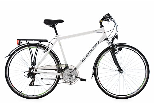 KS Cycling Trekkingrad Herren Vegas RH 58 cm Flachlenker Fahrrad, Weiß, 28