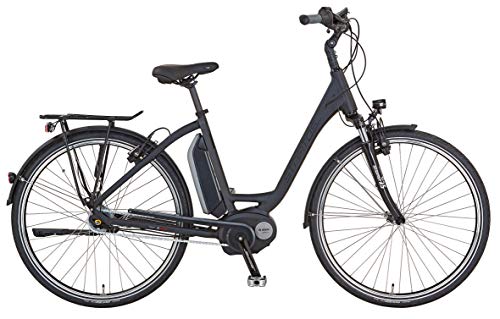 Stratos E-Bike Alu-City Damen 28 Zoll Boschmotor mit Rücktritt schwarz matt Elektrofahrrad, RH 50cm