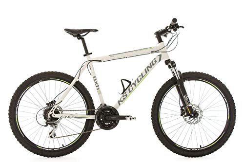 KS Cycling Fahrrad Mountainbike MTB Hardtail 26 inches GXH Weiß Alu Rahmen