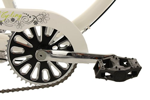 KS Cycling Damen Fahrrad Beachcruiser Bellefleur, weiß