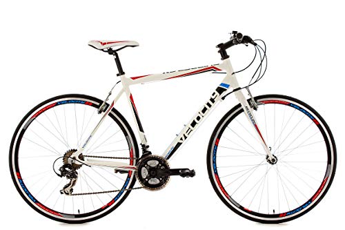 KS Cycling Uni Fahrrad Fitnessbike Alu-rahmen 28 Zoll Velocity 21-gänge RH 53 cm, Weiß, 28, 120R
