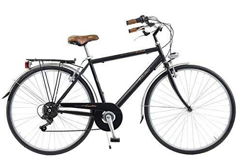 Via Veneto by Canellini Fahrrad Rad Citybike CTB Herren Vintage Retro Via Veneto Stahl (Schwarz, 54)