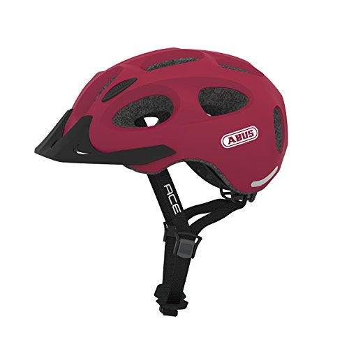 Abus Youn-I Ace Fahrradhelm, Cherry Red, L (58-61 cm)