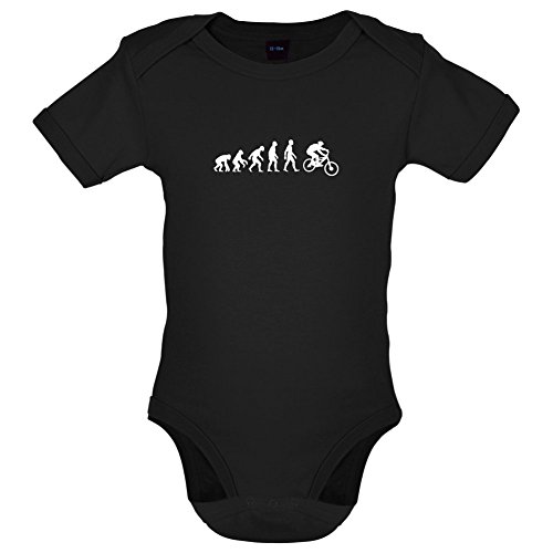 Dressdown Evolution of Man Mountain Bike – Lustiger Baby-Body – Schwarz – 3 bis 6 Monate