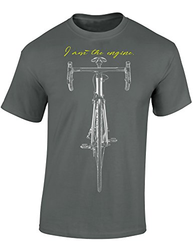 T-Shirt: I Am The Engine – Fahrrad Geschenke für Damen & Herren – Radfahrer – Mountain-Bike – MTB – BMX – Fixie – Rennrad – Tour – Outdoor – Sport – Urban – Motiv – Spruch – Fun – Lustig (XXL)