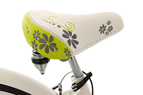 damen fahrrad beachcruiser bellefleur weiß-grün 26 zubehör