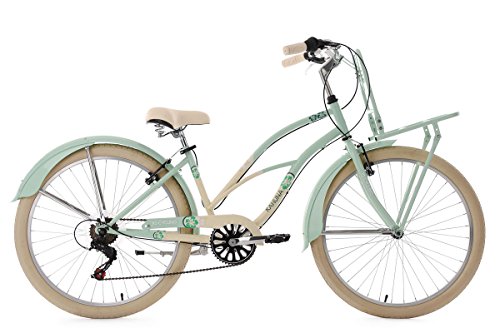 KS Cycling Damen Beachcruiser Cargo Cruiser Kahuna Fahrrad, Mint, 26 Zoll