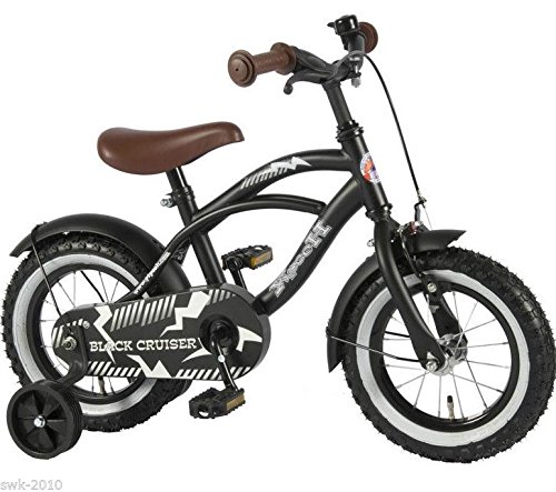 Qualitäts-Kinderfahrrad matt schwarz bike Black Cruiser 21201