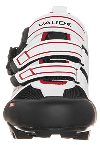 VAUDE Exire Advanced RC, Unisex-Erwachsene Radsportschuhe – Rennrad, Weiß (white/red 079), 42 EU (8 Erwachsene UK)