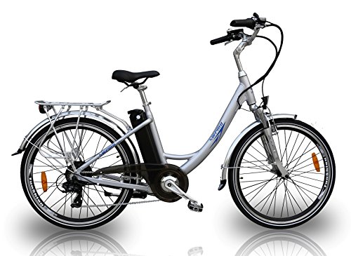 26 Zoll SWEMO Alu City Elektrofahrrad/Pedelec SW2601 Neu (Silber)