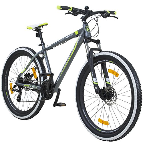 Galano 650B+ 27,5+ Zoll MTB INFINITY Mountainbike Scheibenbremsen Shimano 27,5×3.0 Fatbike, Farbe:grau/grün