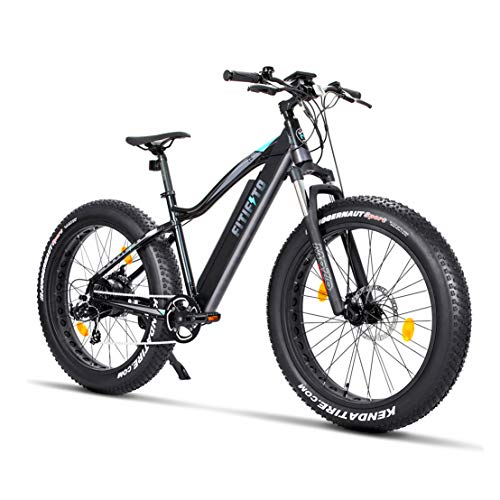 Fitifito FT26 Elektrofahrrad Fatbike E-Bike Pedelec, 36V 250W Heckmotor, 36V 13Ah 468W Samsung Akku, Kenda 26 x 4,0 MTB Reifen