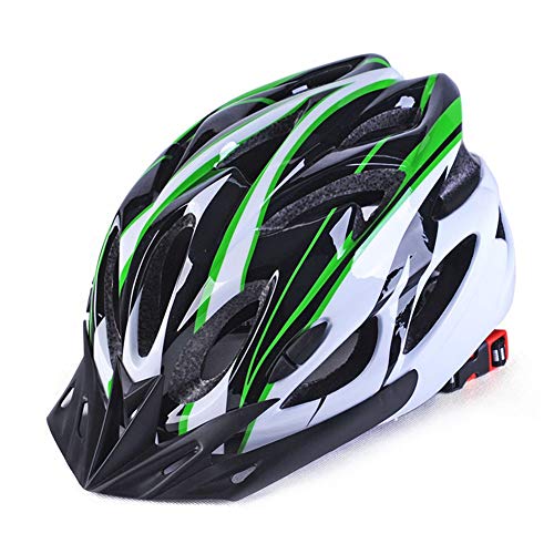 Mountainbike-Helm, Fahrradhelm für Erwachsene, mit Visier, Sicherheitsschutz, integrierter Form-Helm für Damen und Herren Grün/Schwarz