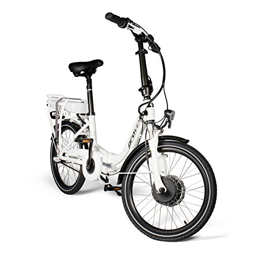 E-Bike Faltrad in weiß | Unisex | Elektrofahrrad mit 20 Zoll (50,8 cm) Reifengröße | Fahrrad mit 3 Gang Nabenschaltung | Stadtrad | by Provelo