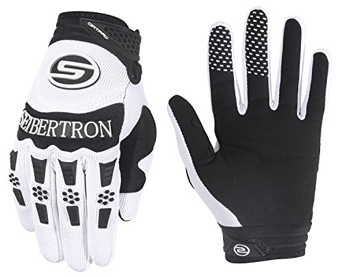 Seibertron Herren Handschuhe Dirtpaw Race Fahrrad Handschuhe sporthandschuhe für Radsport MTB Mountainbike Outdoor Sport Bike Gloves (weiß, S)