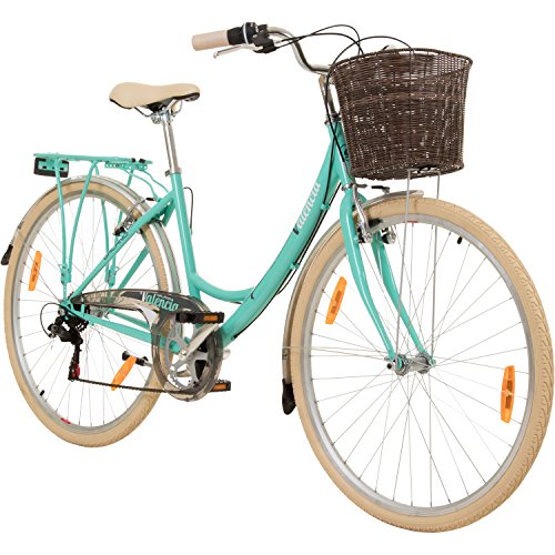 Galano 28 Zoll Valencia 6 Gang Citybike Stadt Fahrrad Damenrad Damenfahrrad, Rahmengrösse:19 Zoll, Farbe:türkis
