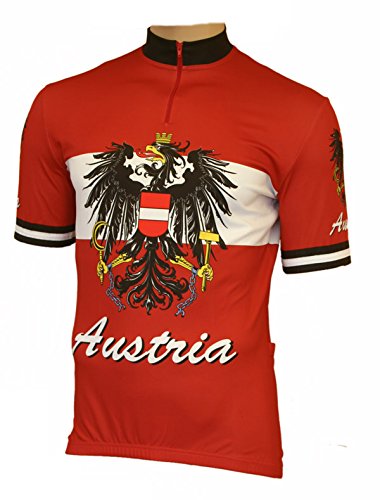 Radtrikot Austria Neu, kurzarm, Classic Cut, Größe S bis 6XL (L)