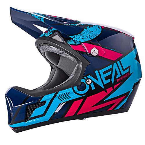 O'Neal Sonus Strike Fahrrad Helm All Mountain Bike DH MTB Downhill Freeride Fidlock Magnetverschluss, 0481, Farbe Dunkelblau, Größe S