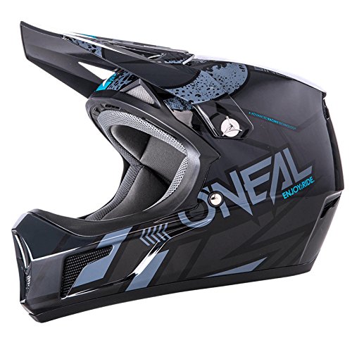 O'Neal Sonus Strike Fahrrad Helm All Mountain Bike DH MTB Downhill Freeride Fidlock Magnetverschluss, 0481, Farbe Grau, Größe S